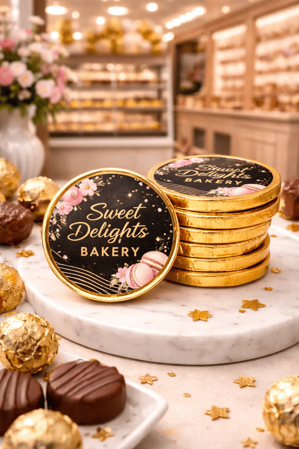 Monedas de chocolate publicitarias con logo y envio gratis.