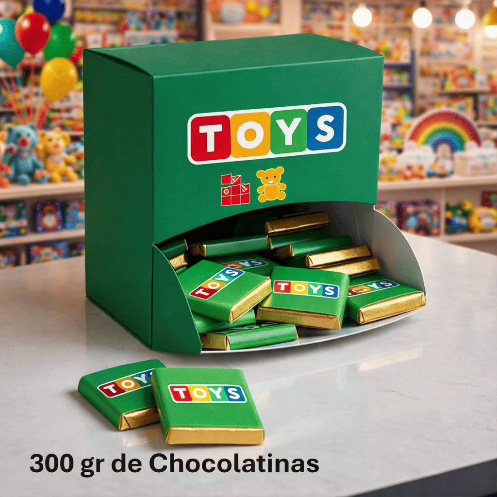 chocolatinas napolitanas en expositores personalizados