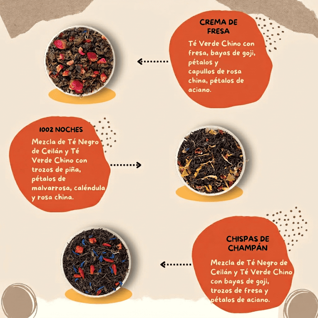 sobres de te con logo diferentes sabores envio gratis